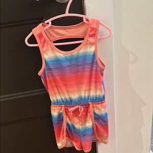 Body Glove Pink and Orange One Piece with Sleeveless Design and Gathered Waist